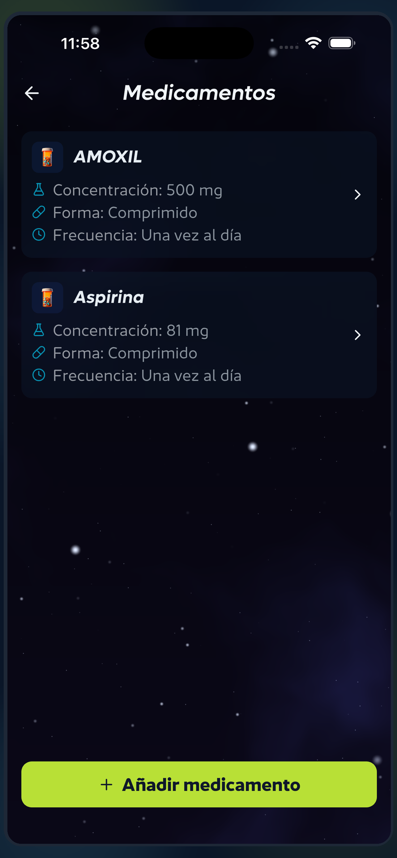 Tu lista de medicamentos